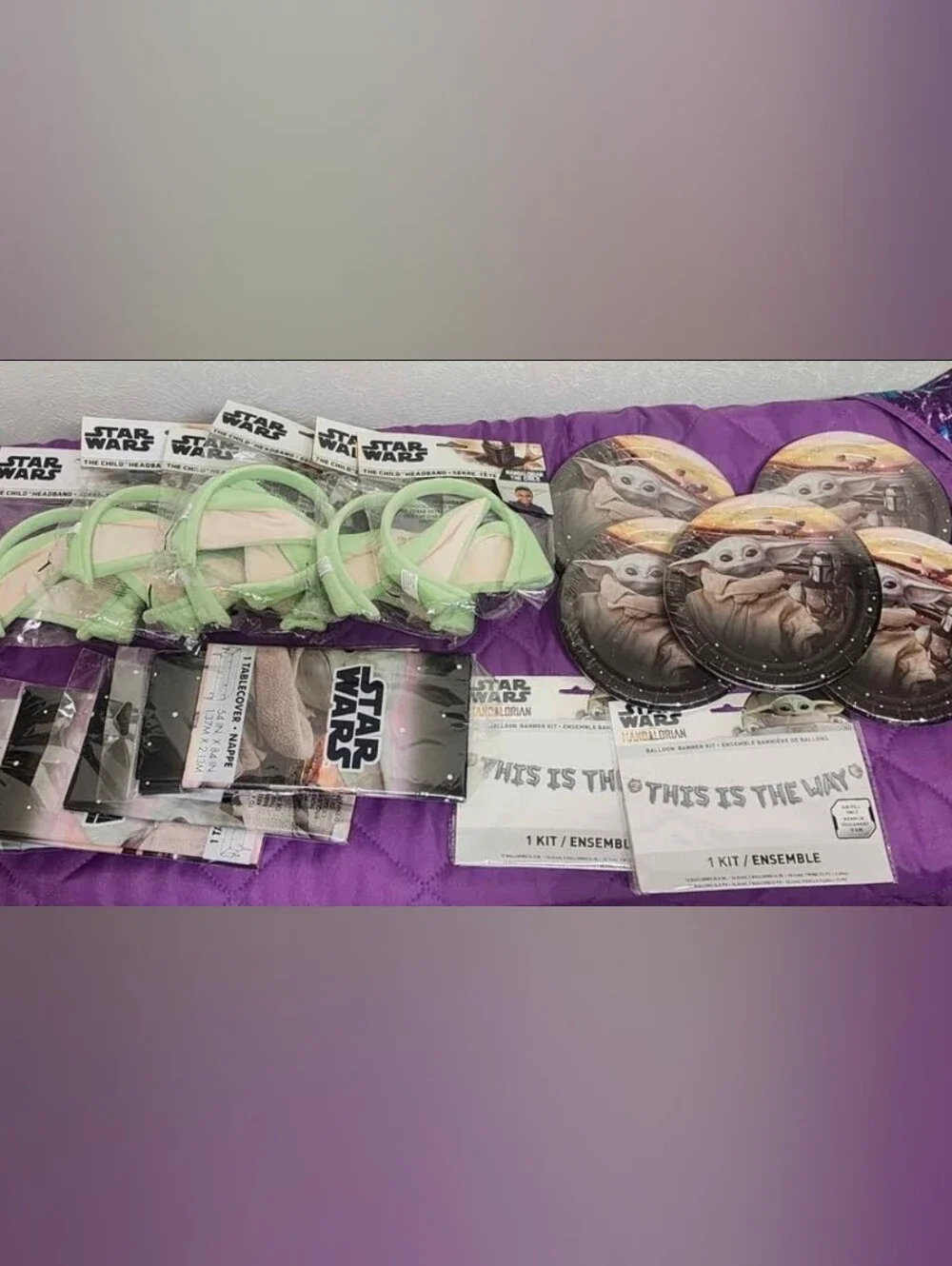 Star Wars The Mandalorian The Child Party Supplies Bundle